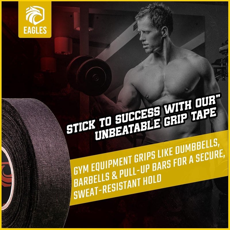 Eagle's Hockey Tape Multipurpose Cloth Tape Roll for Lacrosse Baseball & Softball Bats, Rackets, Pullup Bars, Gardening Tools, Sports Gift Perfect for Wrist, Ankle, Foot, Knee and Hand Taping - Image 5